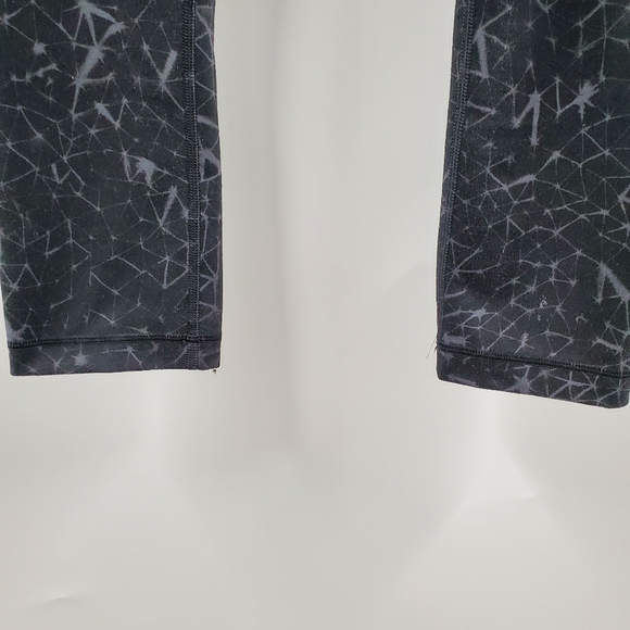 Lululemon Top Speed Crop Star Crushed Coal Legging Printed Black - Picture 4 of 8